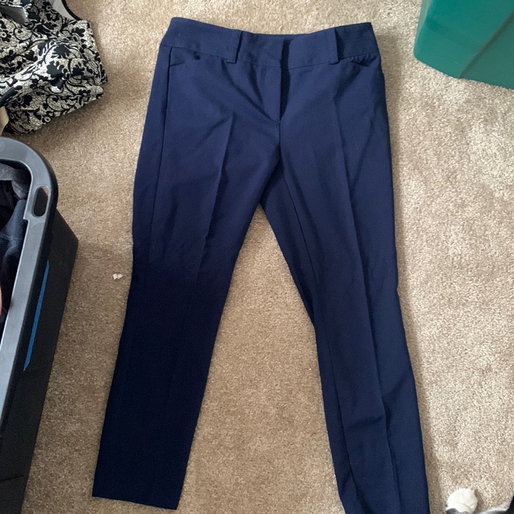 Navy NY&C ankle dress pants
